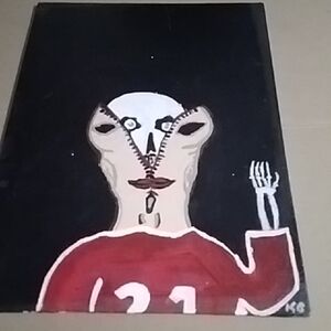 Abstract Black and Red Art Piece